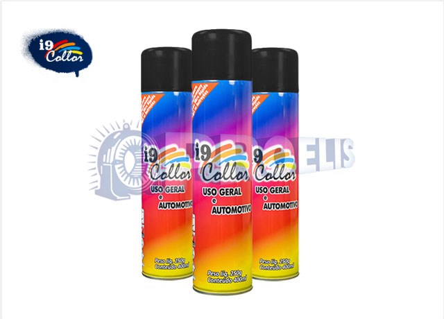 Tinta Spray i9 Collor Preto Fosco